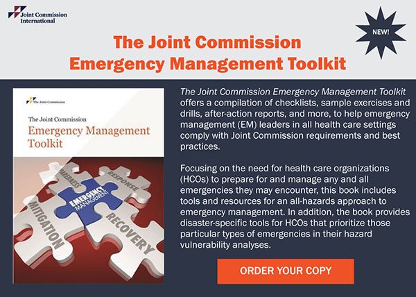 Jointcommission international Emergency management toolkit image.